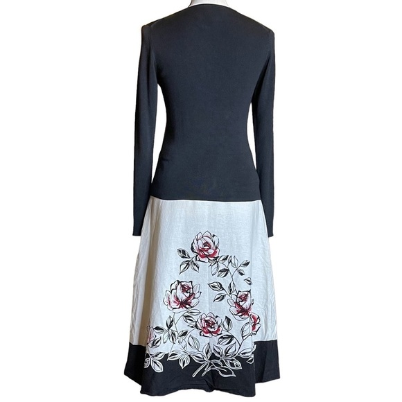 Vintage Y2K Tweeds Floral Side Zip Linen Blend Skirt Size 8 - Picture 3 of 9